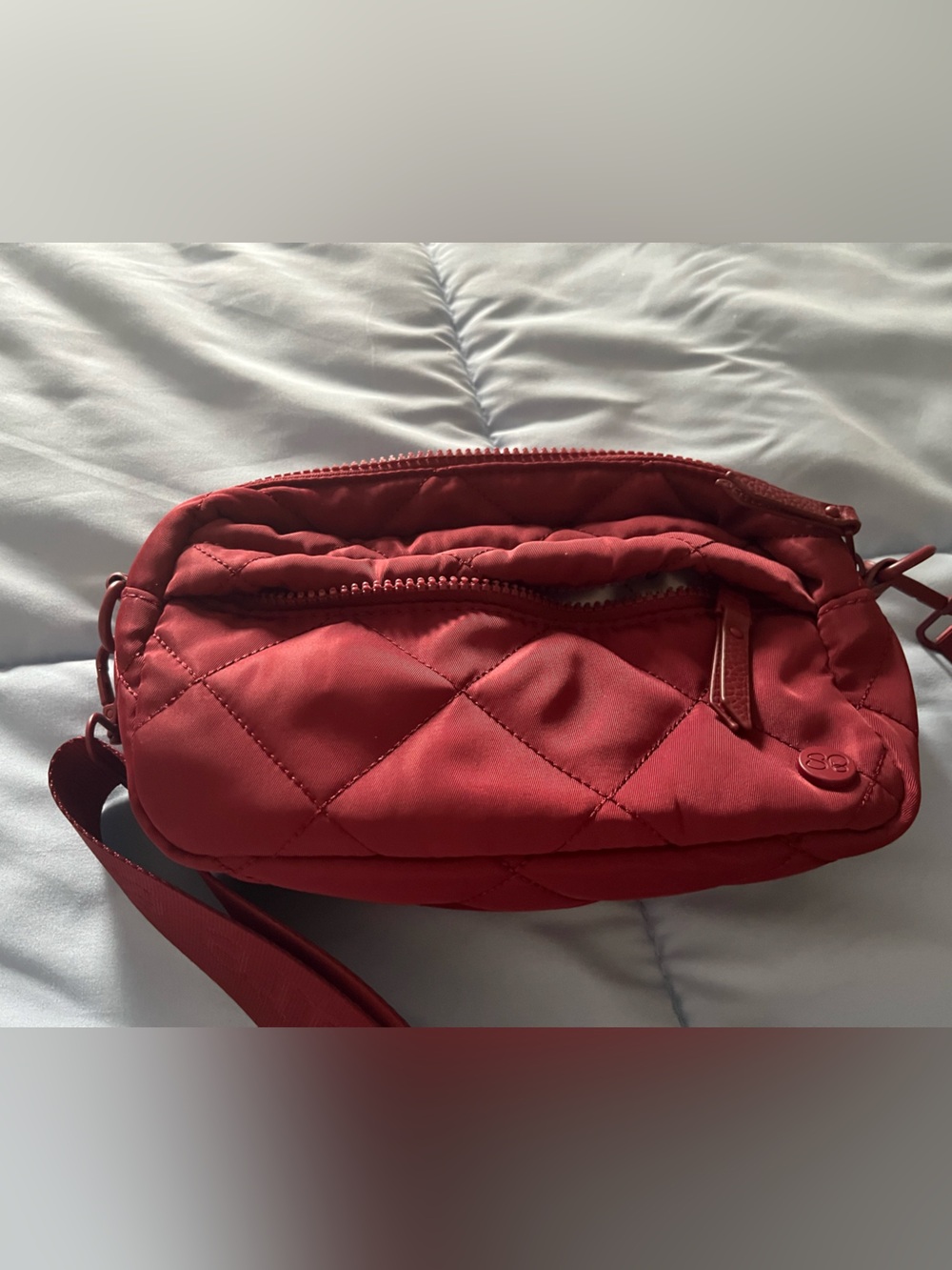 Quilted Red Crossbody Bag - Women's Shoulder Purse